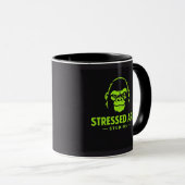 Mug Logo vert du studio Stressed Ape (Devant droit)