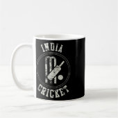 Mug Logo vintage de cricket d'Inde (Gauche)