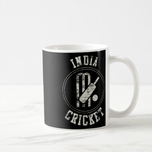 Mug Logo vintage de cricket d'Inde (Droite)