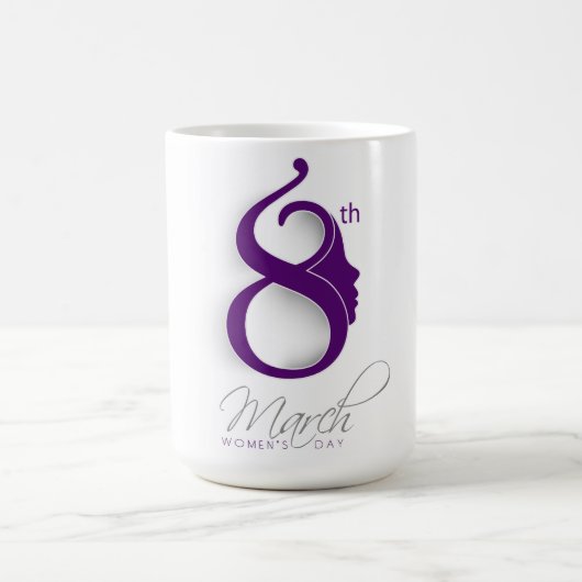 Mug Logo violet de la Journée internationale de la fem (Centre)