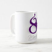 Mug Logo violet de la Journée internationale de la fem (Devant gauche)