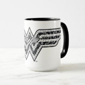 Mug Logo Wonder Woman Paisley (Devant droit)