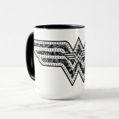Mug Logo Wonder Woman Paisley (Devant gauche)