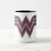 Mug Logo Wonder Woman rose and Black Checker Mesh (Centre)