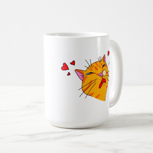 Mug Loin Drôle Orange Chat Texte Achoo! sur vous (Devant droit)