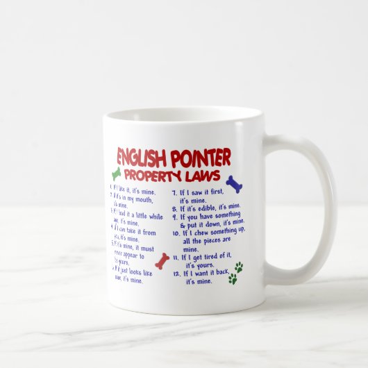 Mug Lois ANGLAISES 2 de propriété d'INDICATEUR (Droite)
