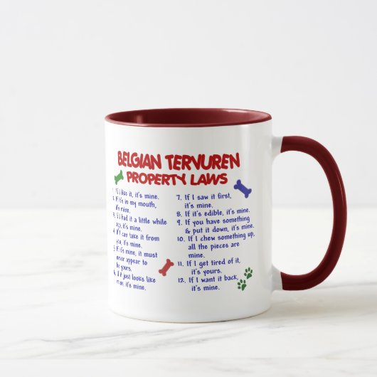 Mug Lois BELGES 2 de propriété de TERVUREN (Droite)