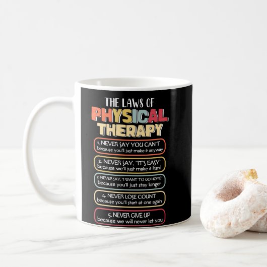 Mug Lois Sur La Thérapie Physique Objectifs Motivation (Avec donut)