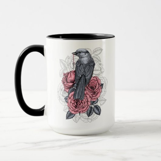 Mug L'oiseau avec la clé argentée (Gauche)