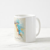 Mug L'oiseau martin pêcheur dans une belle aquarelle (Devant droit)