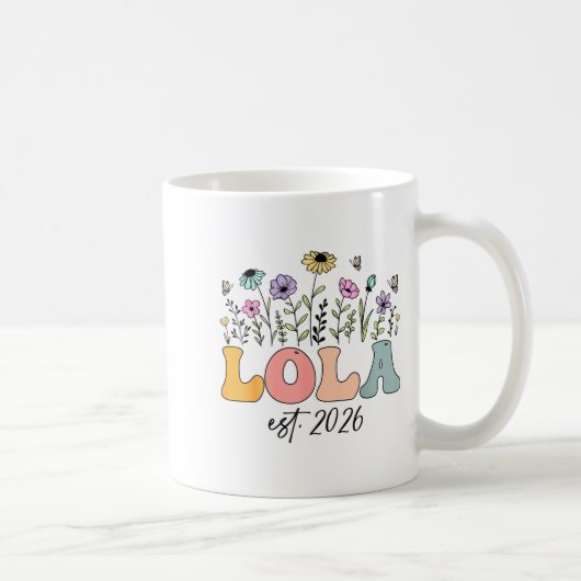Mug Lola Est. 2026 Wildflower Promoted To Lola  (Droite)