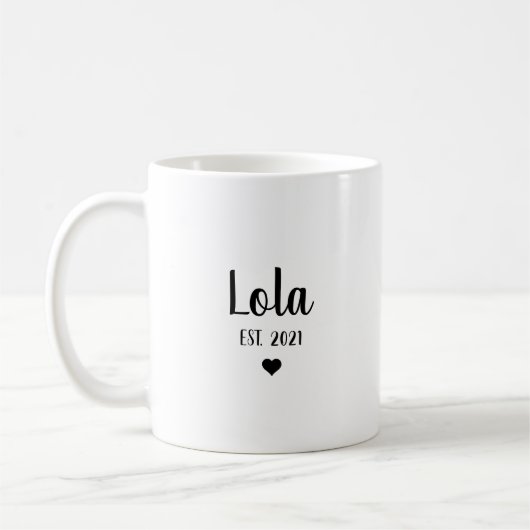 Mug Lola Grandma Grossesse Faire-part cadeau (Gauche)