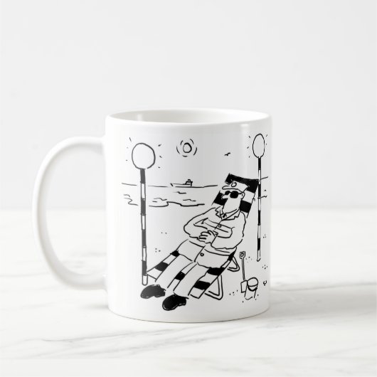 Mug Lollipop Man bronzer dans une illustration surréal (Gauche)