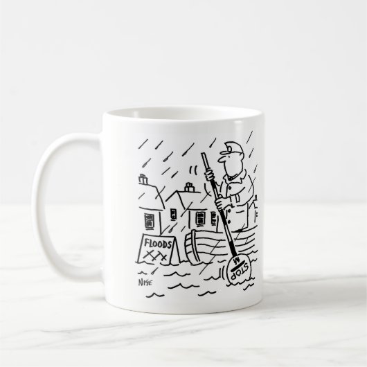 Mug Lollipop Man rameur en inondation en utilisant une (Gauche)