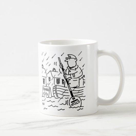 Mug Lollipop Man rameur en inondation en utilisant une (Droite)