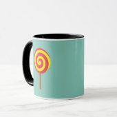 Mug Lollipop rouge spirale (Devant gauche)