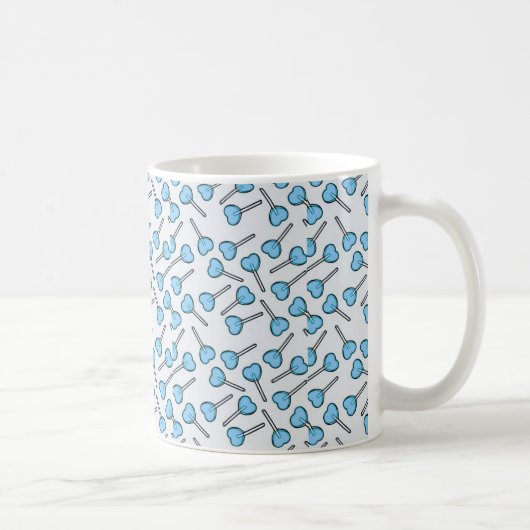 Mug Lollipops en forme de coeur bleu (Droite)