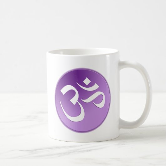 Mug L'OM, dans pourpre et blanc (Droite)