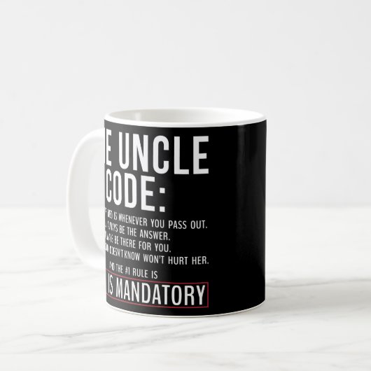 Mug L'oncle Code s'amuse dans la famille obligatoire f (Devant gauche)