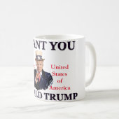 Mug L'Oncle Sam I vous veulent Donald Trump 2016 (Devant droit)
