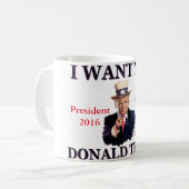 Mug L'Oncle Sam I vous veulent Donald Trump 2016 (Devant gauche)