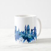 Mug London England Skyline Blue (Devant droit)