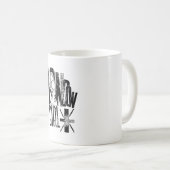 Mug London Girl Royaume-Uni Union Jack noir (Devant droit)