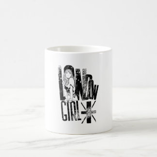 Mug London Girl Royaume-Uni Union Jack noir