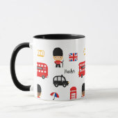 Mug London Guards Nom du bus Monogram British England (Gauche)