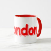 Mug "#London" Joli Design. Commandez dès maintenant (Devant droit)