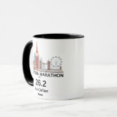 Mug London Marathon Finisher Cadeau de course personna (Devant gauche)