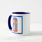 Mug London Red Telephone Booth Iconic British Travel (Devant gauche)