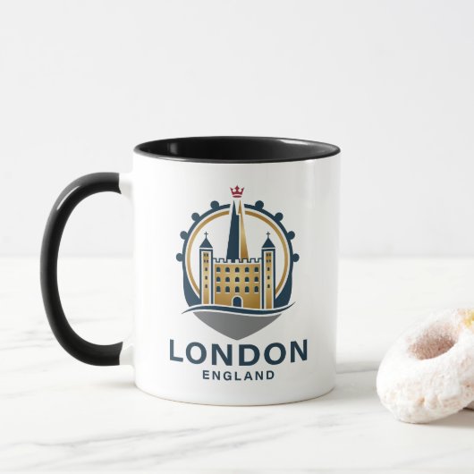 Mug Londres Angleterre Grande-Bretagne (Avec donut)