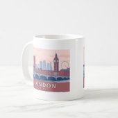 Mug Londres Angleterre Pastel Travel Design (Devant gauche)