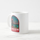 Mug Londres Angleterre Retro Travel Art Vintage (Devant gauche)