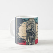 Mug Londres Big Ben : Poster de typographie (Devant gauche)
