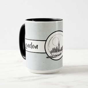 Mug Londres City Linge élégant Ringer 15oz