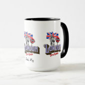 Mug Londres Royaume-Uni, Big Ben, métro, Union Jack (Devant droit)