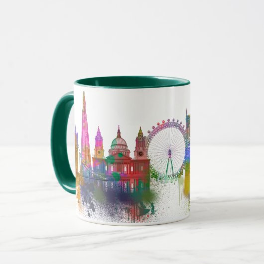 Mug Londres Skyline - Rainbow (Devant gauche)