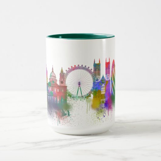 Mug Londres Skyline - Rainbow (Centre)