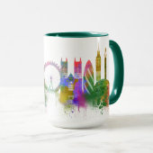 Mug Londres Skyline - Rainbow (Devant droit)