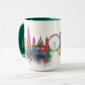 Mug Londres Skyline - Rainbow (Devant gauche)