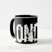 Mug Londres - Style Urbain - Noir Et Blanc (Devant gauche)