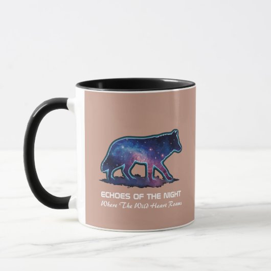 Mug Lone Galaxy Wolf Silhouette (Echoes of the night) (Gauche)
