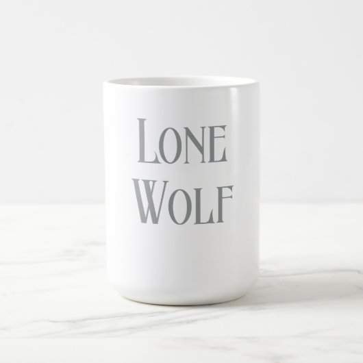 Mug Lone Wolf Male Sigma Modern Minimalist (Centre)