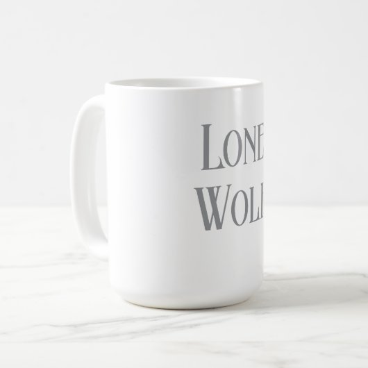 Mug Lone Wolf Male Sigma Modern Minimalist (Devant gauche)