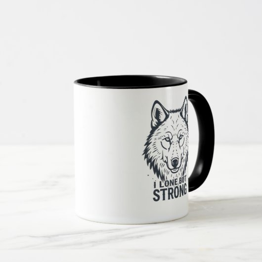 Mug Lone Wolf Strength and Resilience (Devant droit)
