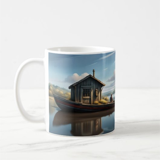 Mug Long Bateau, Petite Cabane (Gauche)