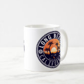Mug Long Beach California Retro Sunset Souvenirs 80s (Devant droit)
