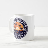 Mug Long Beach California Retro Sunset Souvenirs 80s (Devant gauche)
